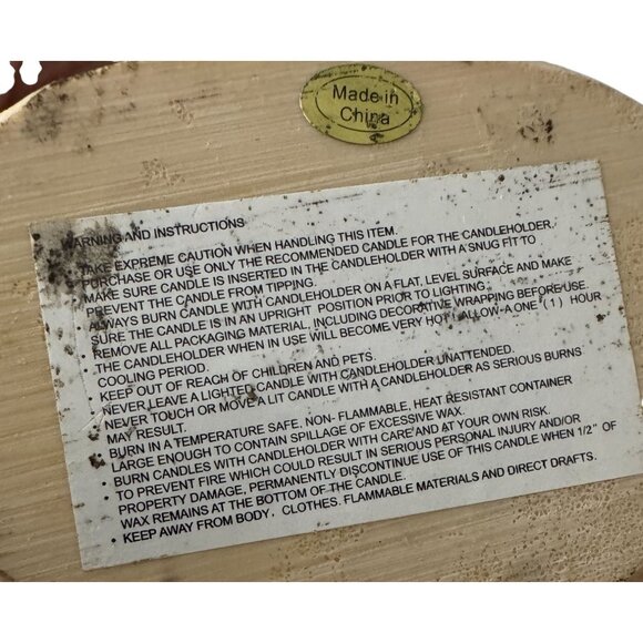 Nativity Angel Candle Holder Figurine Sandstone Finish - Picture 4 of 5